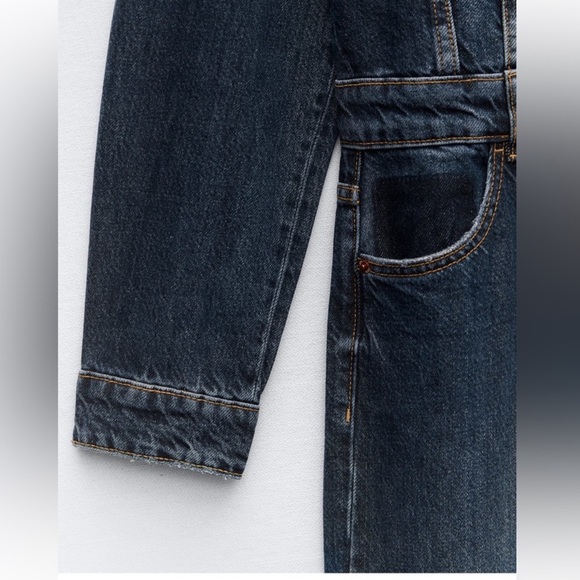 ZARA DENIM TRF JUMPSUIT Size Small NWT - Picture 8 of 12